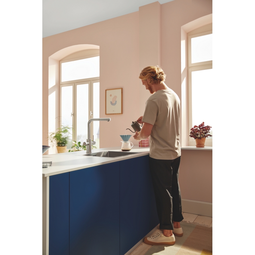GROHE 30601DC0 - Køkkenarmatur BLUE PURE med udtrækkeligt mundstykke i rustfrit stål