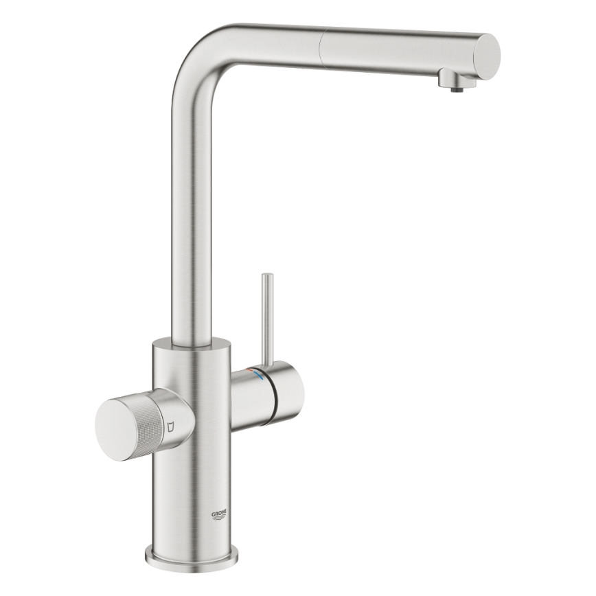 GROHE 30601DC0 - Køkkenarmatur BLUE PURE med udtrækkeligt mundstykke i rustfrit stål