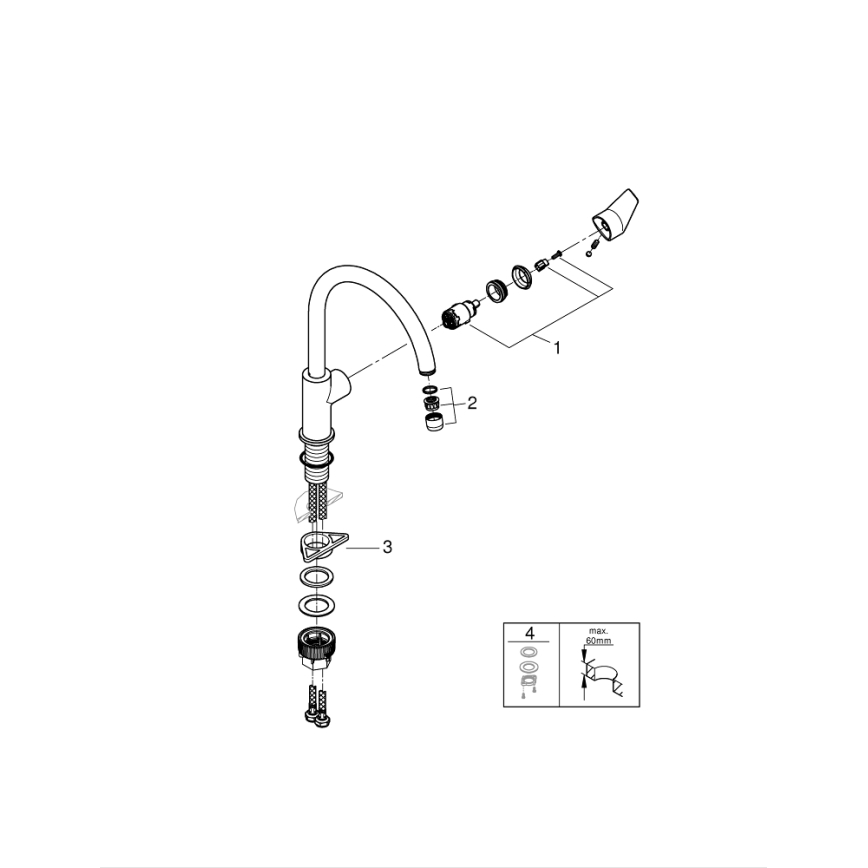 GROHE 31233001 - Køkkenarmatur START poleret krom