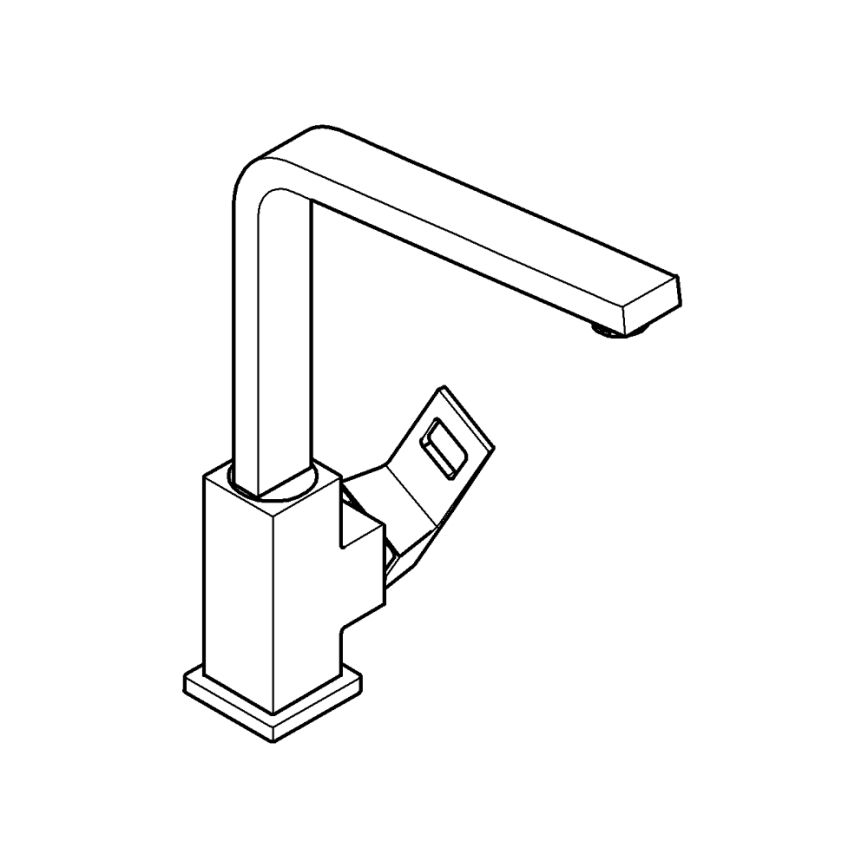 GROHE 31255000 - Køkkenarmatur EUROCUBE poleret krom