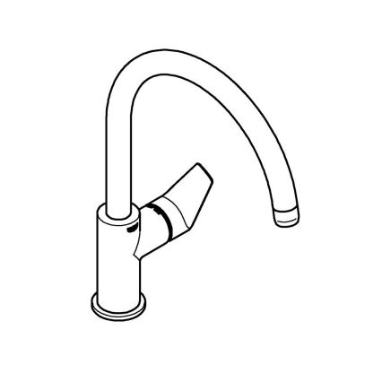 GROHE 31367001 - Køkkenarmatur BAUEDGE 332 mm, poleret krom