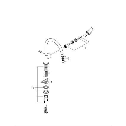 GROHE 31367001 - Køkkenarmatur BAUEDGE 332 mm, poleret krom