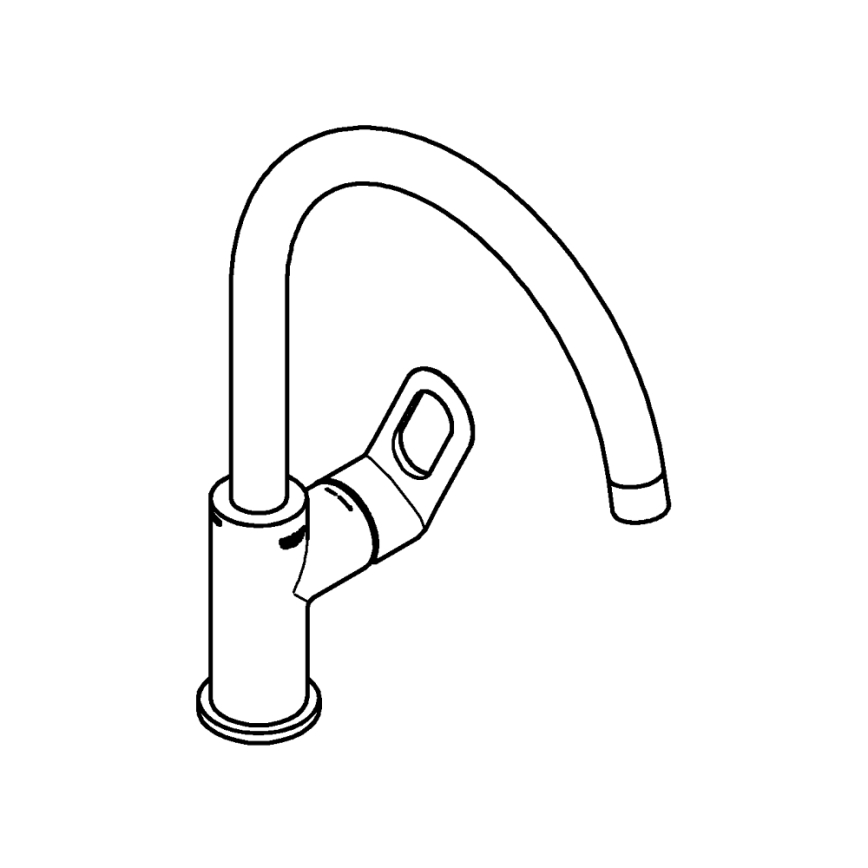 GROHE 31368000 - Køkkenarmatur BAULOOP 332 mm poleret krom