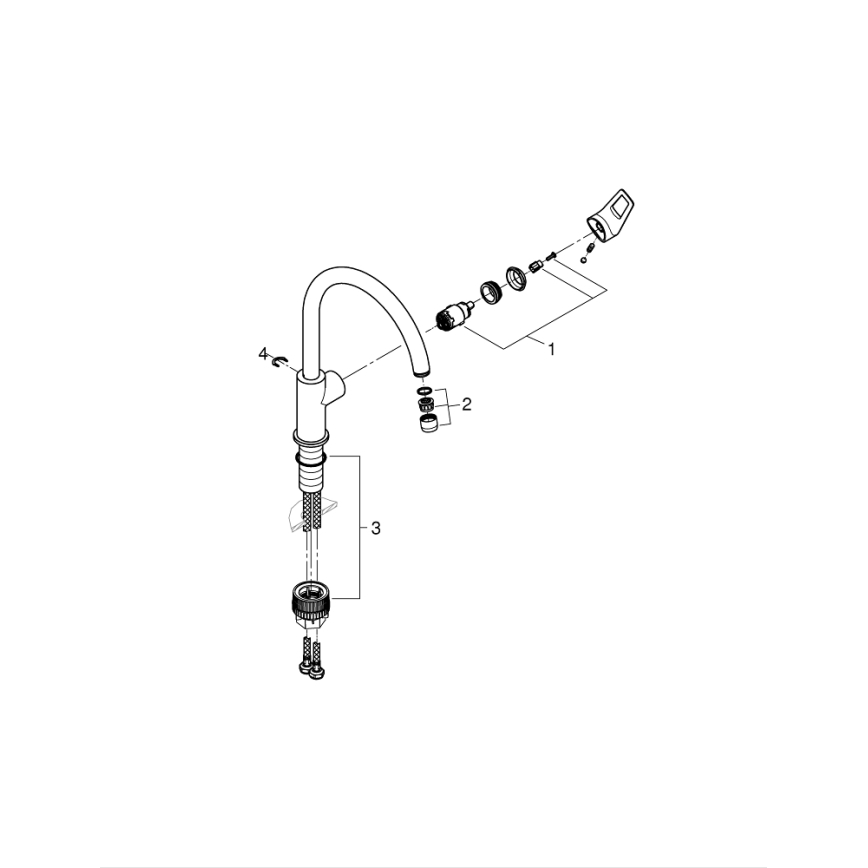 GROHE 31368001 - Køkkenarmatur BAULOOP, blank krom