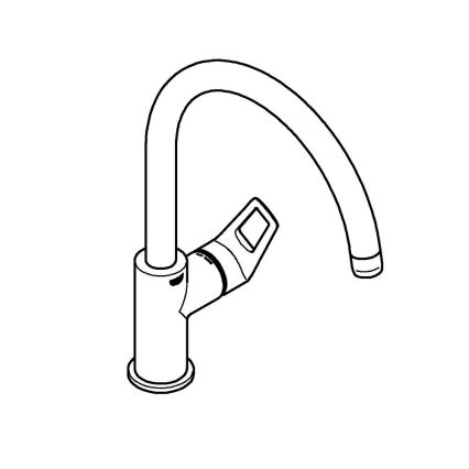 GROHE 31368001 - Køkkenarmatur BAULOOP, blank krom