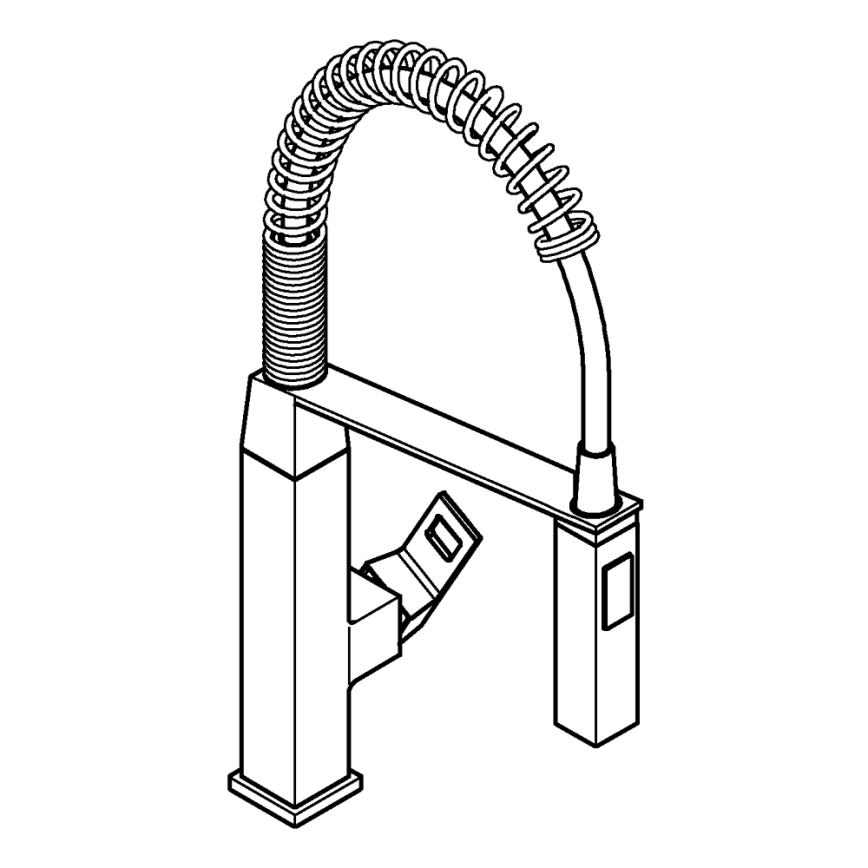 GROHE 31395000 - Køkkenarmatur EUROCUBE 547 mm poleret krom