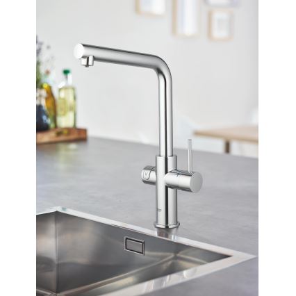 GROHE 31454001 - Køkkenarmatur BLUE HOME, L-udløb, blank krom