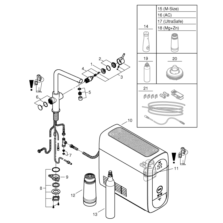 GROHE 31454001 - Køkkenarmatur BLUE HOME, L-udløb, poleret krom