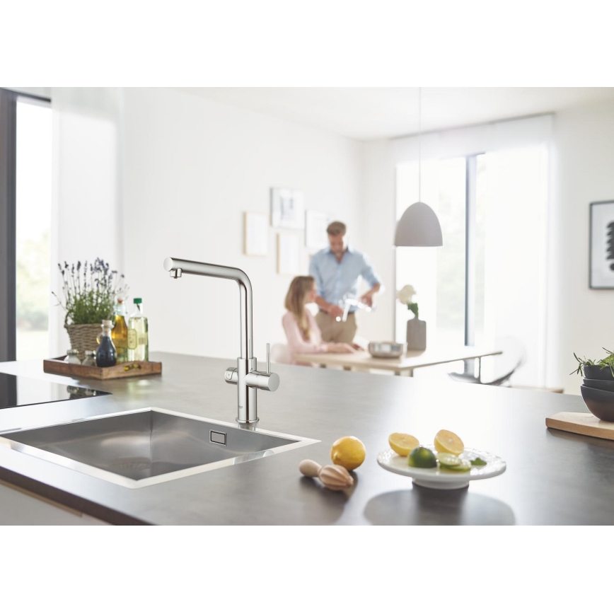 GROHE 31454001 - Køkkenarmatur BLUE HOME, L-udløb, poleret krom
