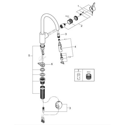 GROHE 31484001 - Køkkenarmatur GET poleret krom