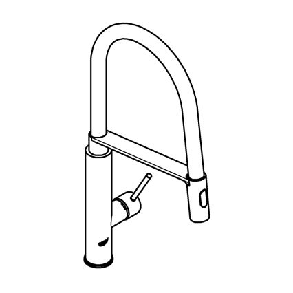 GROHE 31491DC0 - Vaskebatteri CONCETTO DN 15 i rustfrit stål