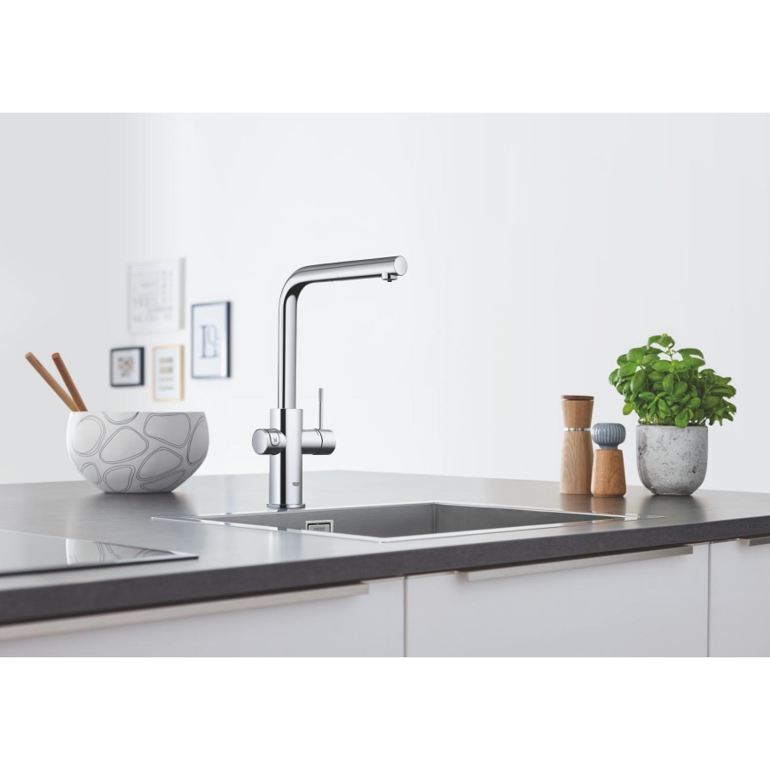 GROHE 31539000 - BLUE HOME køkkenarmatur med L-tud, blank krom
