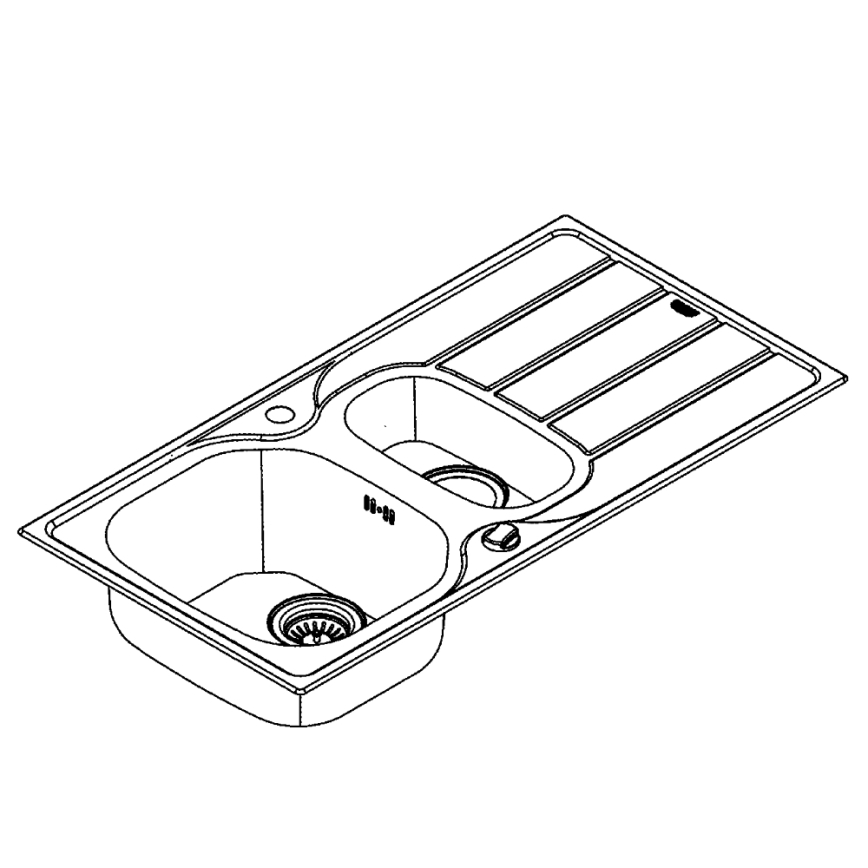 GROHE 31564SD1 - Køkkenvask K200 965 × 500 mm i rustfrit stål