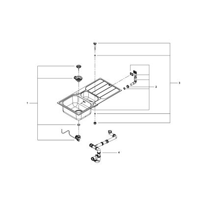 GROHE 31572SD1 - Vask K500 1000 × 500 mm i rustfrit stål