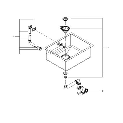 GROHE 31574SD1 - Køkkenvask K700U 550 x 450 mm i rustfrit stål