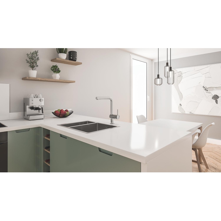 GROHE 31576SD1 - Køkkenvask K700U 595 × 450 mm i rustfrit stål