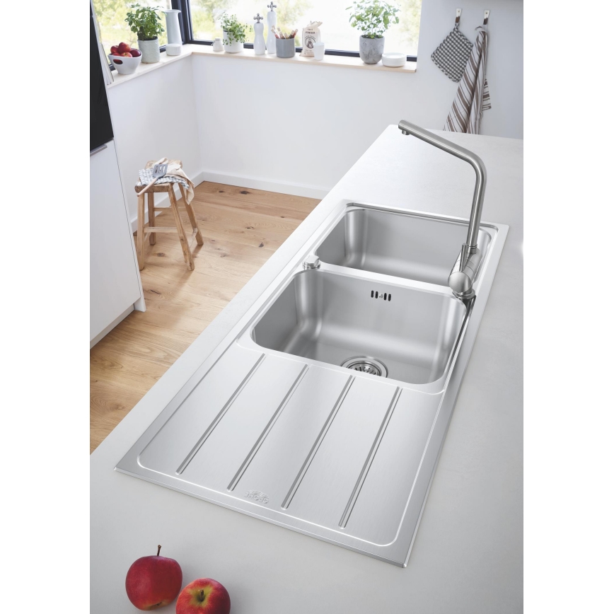 GROHE 31588SD1 - K500-vask 1160 × 500 mm i rustfrit stål