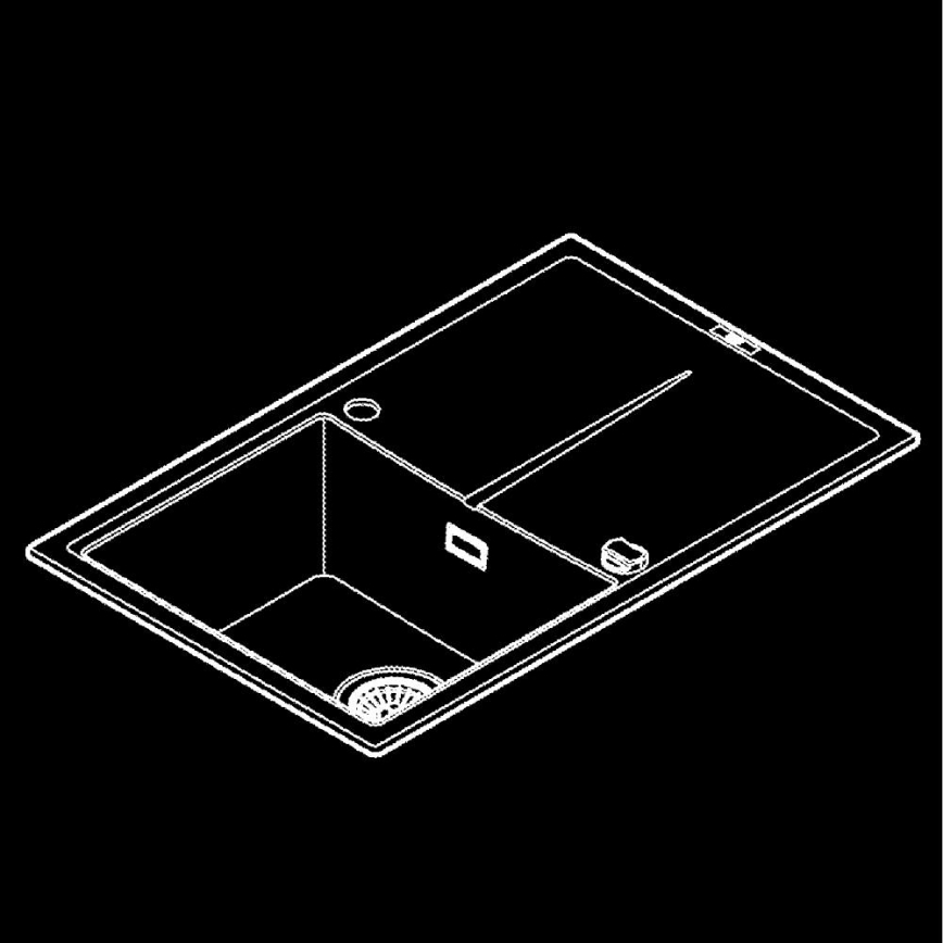 GROHE 31639AP0 - K400 kompositvask 780 × 500 mm, sort