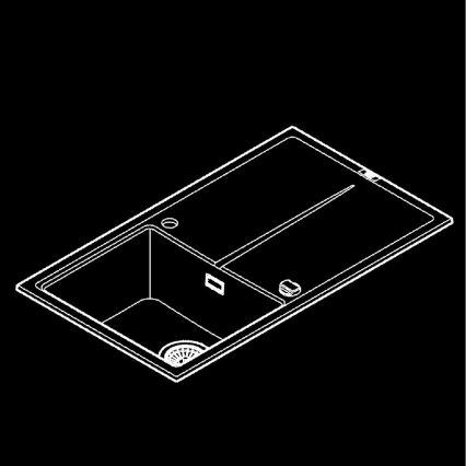 GROHE 31640AP0 - Kompositkøkkenvask K400 860 × 500 mm sort