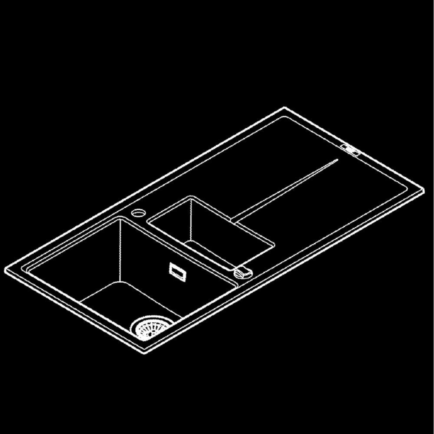 GROHE 31642AP0 - Vask K400 1000 × 500 mm granit/sort