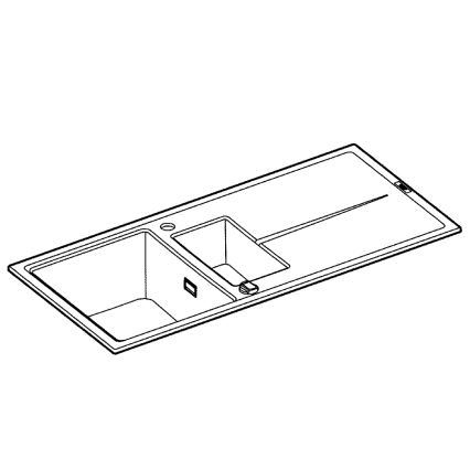GROHE 31642AP0 - Vask K400 1000 × 500 mm granit/sort