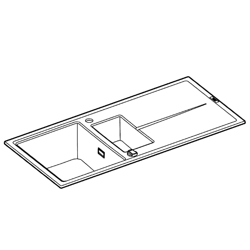GROHE 31642AP0 - Vask K400 1000 × 500 mm granit/sort