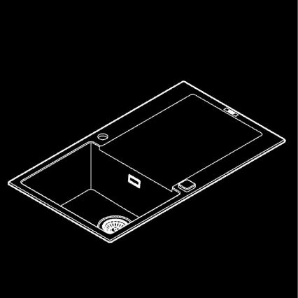 GROHE 31644AP0 - Køkkenvask K500 860 × 500 mm granit/sort