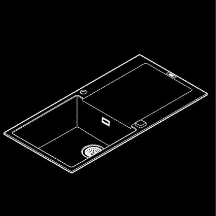 GROHE 31645AP0 - Kompositvask K500 1000 × 500 mm sort