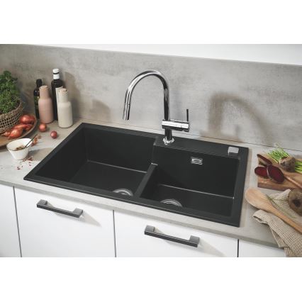GROHE 31649AP0 - K500 køkkenvask 860 × 500 mm granit/sort