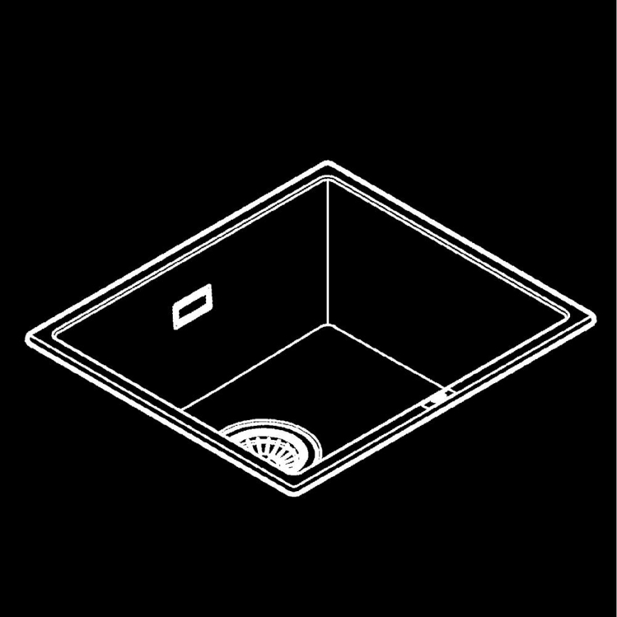 GROHE 31653AP0 - Køkkenvask K700U 457 × 406 mm sten/sort