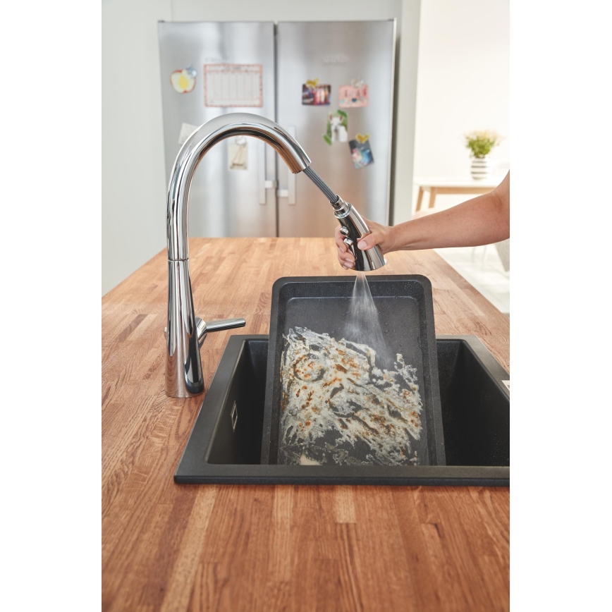 GROHE 31654AP0 - Kompositvask K700U 533 × 457 mm sort