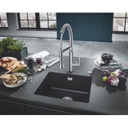 GROHE 31654AP0 - Køkkenvask K700U 533 × 457 mm sort granit/sort