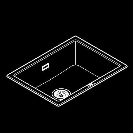 GROHE 31655AP0 - Kompositvask K700U 610 × 460 mm sort