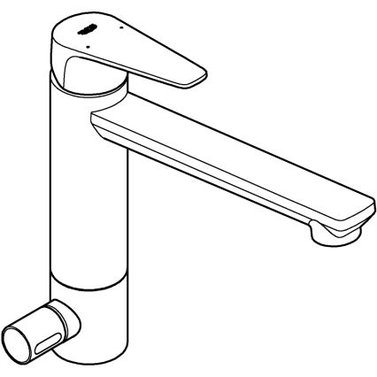 GROHE 31696000 - BAUEDGE køkkenarmatur i blank krom