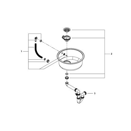 GROHE 31720SD0 - Køkkenvask K200 440 x 440 x 180 rustfrit stål