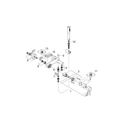 GROHE 32212001 - Badekarsæt CONCETTO med blandingsbatteri, blank krom