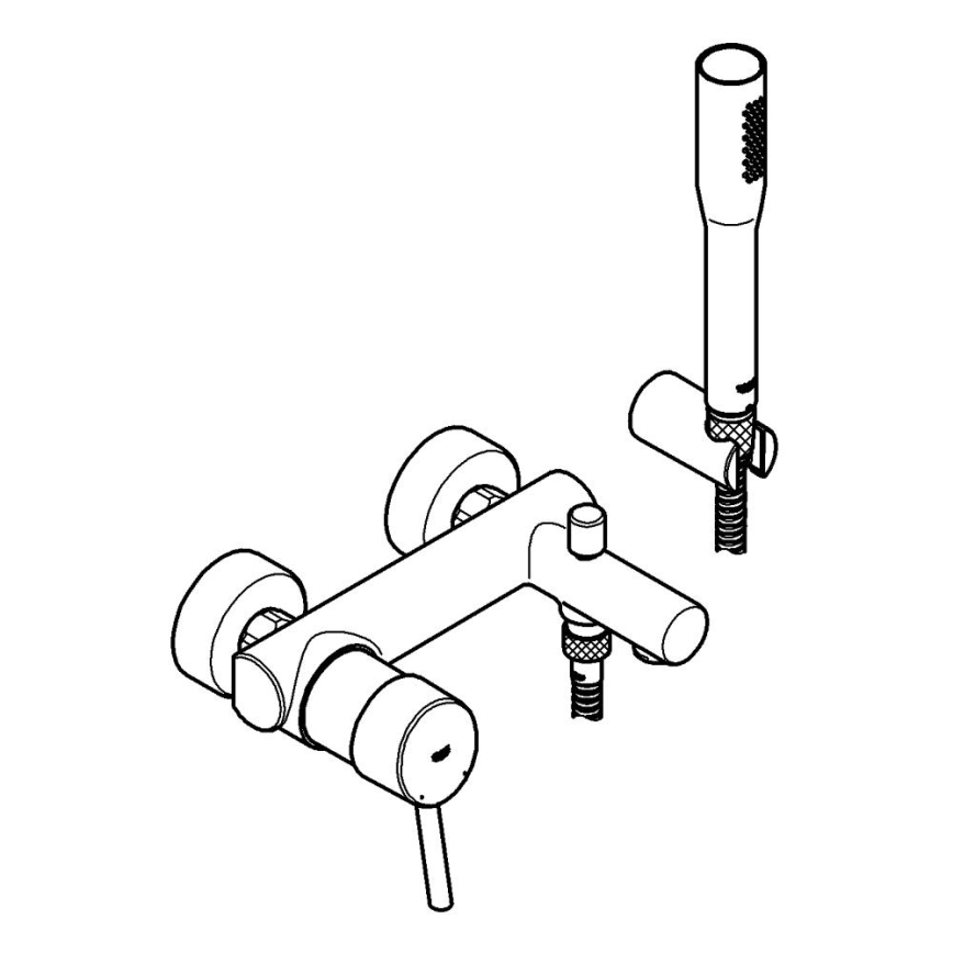 GROHE 32212001 - Badekarsæt CONCETTO med blandingsbatteri, blank krom