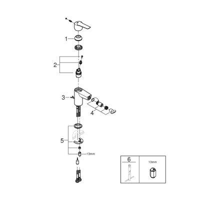 GROHE 32281002 - Bidetarmatur START S i poleret krom