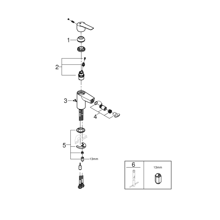 GROHE 32281002 - Bidetarmatur START S i poleret krom