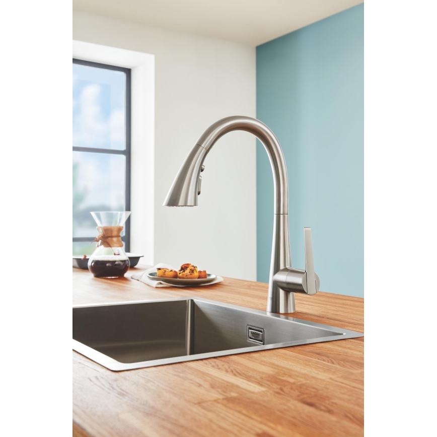 GROHE 32294DC2 - Køkkenbatteri ZEDRA i rustfrit stål