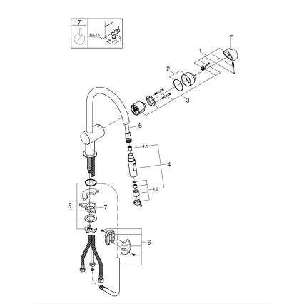 GROHE 32321002 - Køkkenarmatur A i blankpoleret krom