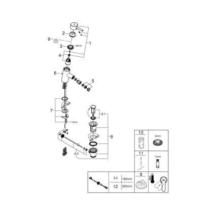 GROHE 32558000 - Bidetbatteri FEEL DN 15, blank krom