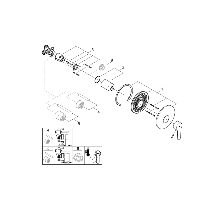 GROHE 32590002 - START brusebatteri i blank krom