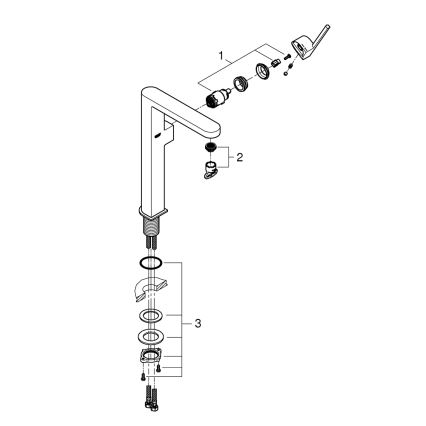 GROHE 32618003 - Håndvaskarmatur PLUS XL i poleret krom