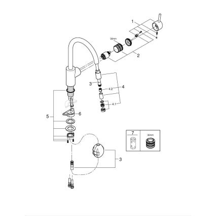 GROHE 32663003 - Køkkenarmatur CONCETTO 360 mm poleret krom