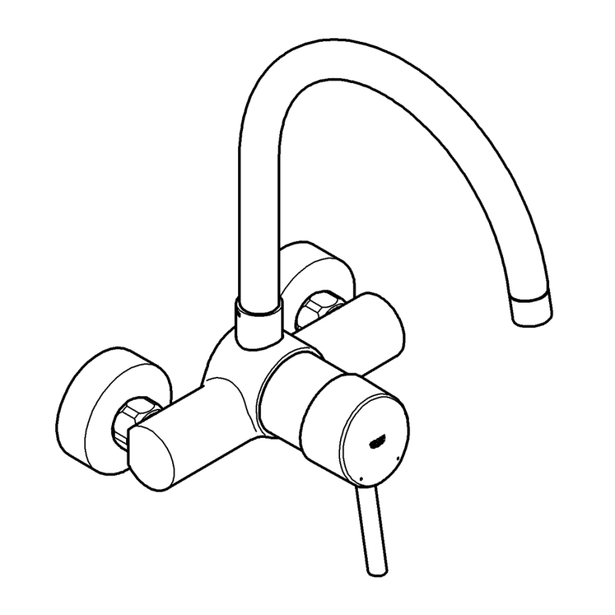 GROHE 32667001 - Køkkenarmatur CONCETTO 280 mm, poleret krom