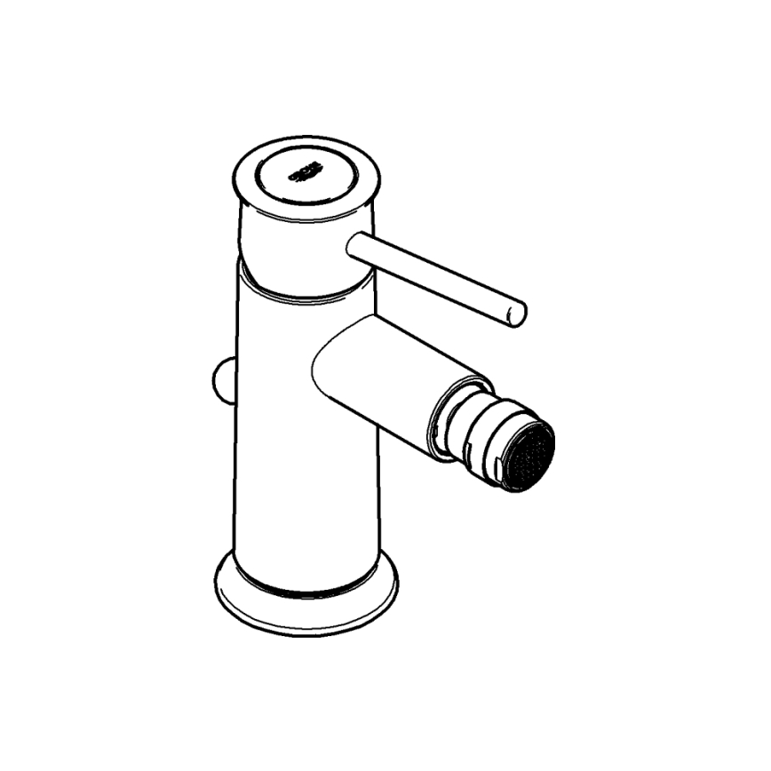 GROHE 32864000 - Bidetbatteri BAUCLASSIC i blank krom