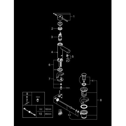 GROHE 32898001 - ESSENCE håndvaskarmatur DN 15, blank krom