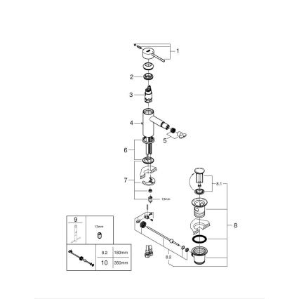 GROHE 32935DL1 - ESSENCE bidetarmatur, størrelse S, bronze