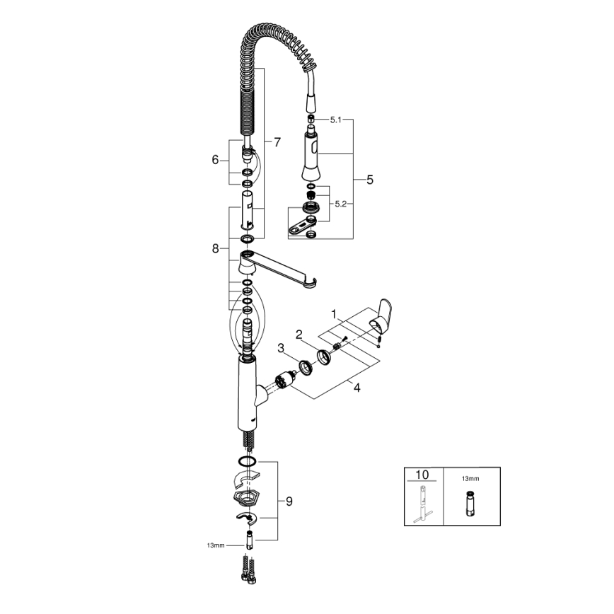 GROHE 32950000 - K7 køkkenarmatur i poleret krom